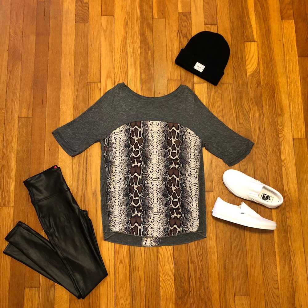 Silk Snakeskin Print Shirt